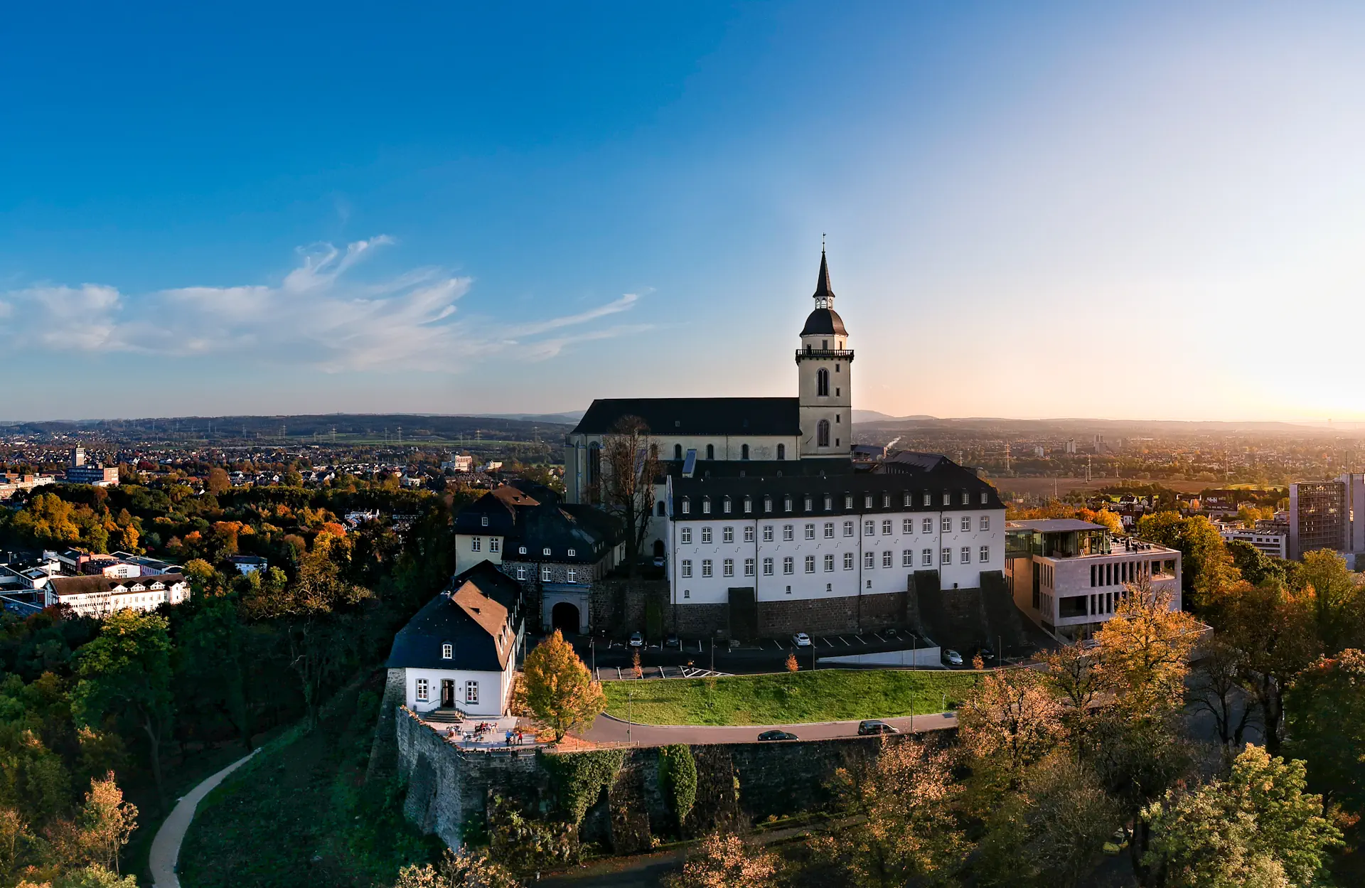 Abtei Michaelsberg Siegburg Luftansicht